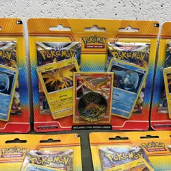 Lot Of 5 Pokemon TCG SW/SH 2 Pack Blister Zapdos Moltres Articuno + Coin NEW - Image 3