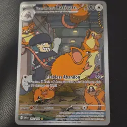 Pokemon Team Rocket's Raticate Illustration Rare 202/182 Sv10 Destined Rivals - Image 1