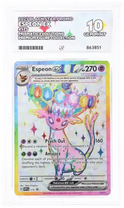 Pokemon Prismatic Evolutions Promo Umbreon 176 Espeon 175 ACE 10 Sequential Set - Image 2