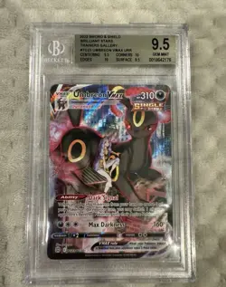 2022 Pokemon Brilliant Stars Umbreon Vmax tg23 bgs 9.5 (strong subgrades, psa10) - Image 1