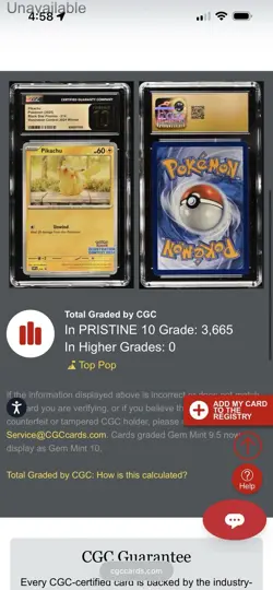 Pokemon Pikachu SVP 214 Black Star Promos Illustration Contest Winner CGC Prist… - Image 1