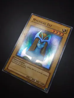 YUGIOH 2002 | MYSTICAL ELF | LOB-E050 | OLD PRINT | EXCELLENT - VG (LP-MP) - Image 3