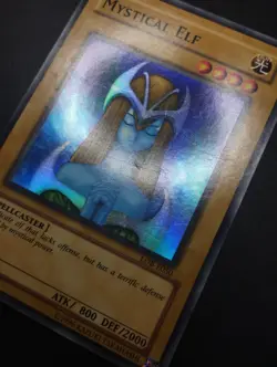 YUGIOH 2002 | MYSTICAL ELF | LOB-E050 | OLD PRINT | EXCELLENT - VG (LP-MP) - Image 5