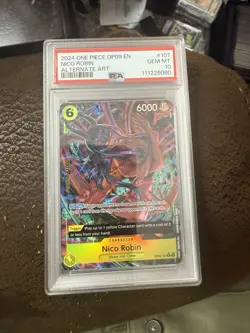 One Piece 2024 Nico Robin Alternate Art Rare Parallel #OP09-107 PSA 10 - Image 1