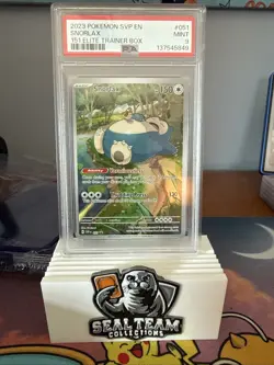 Pokemon TCG Snorlax Scarlet & Violet 151 ETB Promo Card #051 PSA 9 Mint - Image 1