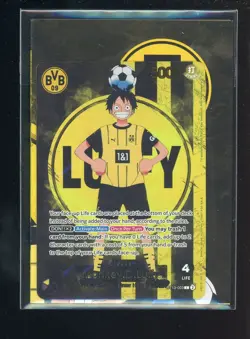 $500 One Piece x BVB Borussia Dortmund Promo Card Monkey D Luffy ST13-003 Sealed - Image 1