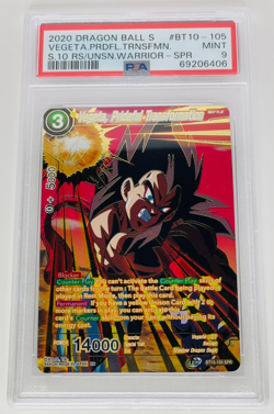 Vegeta Prideful Transformation SPR BT10-105 FOIL Dragon Ball Card Game PSA 9 - Image 1