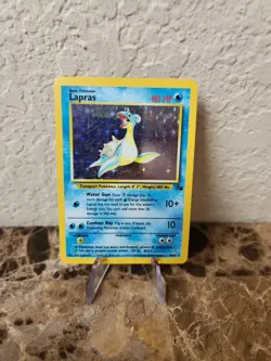 Lapras Holo 10/62 Pokemon Card Fossil Rare - Image 1