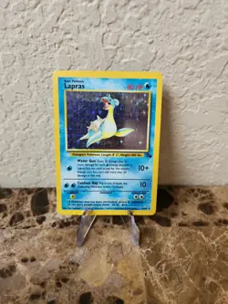 Lapras Holo 10/62 Pokemon Card Fossil Rare - Image 2
