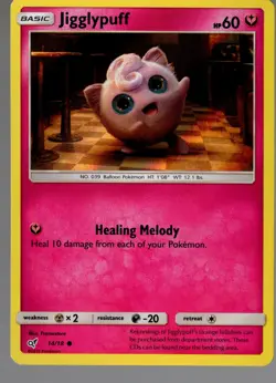 Jigglypuff (Holo Common) 14/18 Detective Pikachu Pokemon Card TCG-MP - Image 1