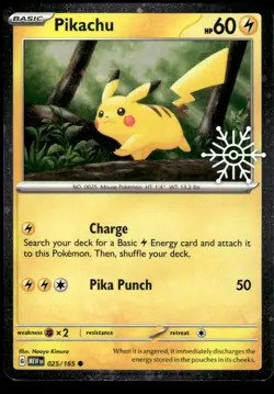 Pokemon TCG Advent Calendar #025/165 Pikachu NM - Image 1