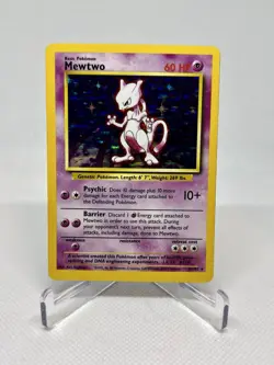 Pokemon TCG Mewtwo Base Set 10/102 Holo Unlimited Holo Rare - Image 1