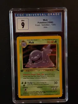 Muk Pokemon 1999 Fossil 1st Edition 13/62 Holo CGC 9 MINT RARE POSSIBLE PSA 10 - Image 1