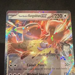 Pokemon Team Rocket's Kangaskhan EX 162/217 Basic Full Art Holo 230 HP English - Image 4