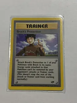 Pokemon Card Brock's Protection 101/132 Rare Gym Challenge - Image 1