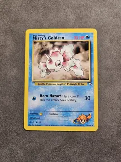 Pokemon TCG Misty's Goldeen 30/132 Unlimited Rare - WOTC Gym Heroes - NM - Image 1