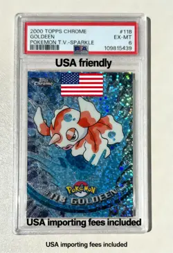 Pokemon TOPPS Chrome series 2 - Sparkle 2000 - Goldeen #118 - PSA6 - Pop3 - Image 1
