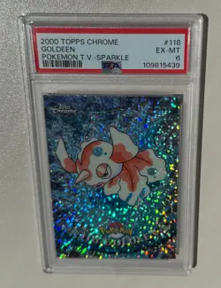 Pokemon TOPPS Chrome series 2 - Sparkle 2000 - Goldeen #118 - PSA6 - Pop3 - Image 3