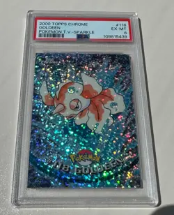 Pokemon TOPPS Chrome series 2 - Sparkle 2000 - Goldeen #118 - PSA6 - Pop3 - Image 4
