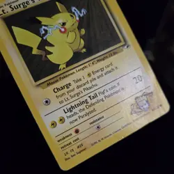 Pokemon TCG - LT. SURGE'S PIKACHU - 81/132 - UNLIMITED - GYM HEROES 2000 - HP/MP - Image 3