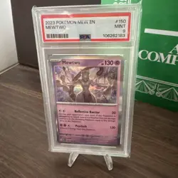 PSA 9 2023 Pokemon Mew En Mewtwo 150/165 SV:151 - Image 1