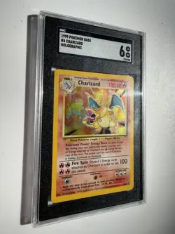 1999 Pokemon Base Set Unlimited Holographic Foil Charizard 4/102 Grade 6 SGC - Image 2