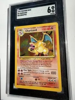 1999 Pokemon Base Set Unlimited Holographic Foil Charizard 4/102 Grade 6 SGC - Image 3