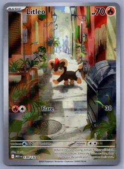 Litleo Illustration Rare ME01: Mega Evolution 139/132 NM - Pokemon TCG - Image 1