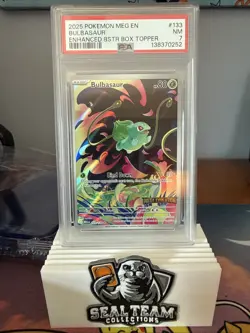 Pokemon Bulbasaur Mega Evolution Stamped 133/132 PSA 7 - Image 1