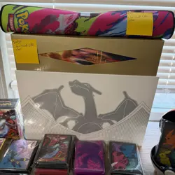 Pokemon Accessory Lot Both Charizard UPC’s Evolving Skies Celebrations + More - Image 2