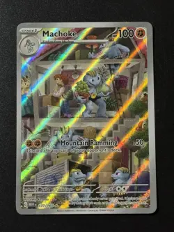 Machoke Scarlet & Violet 151 Illustration Rare Gold Star Holo #177 Pokemon TCG - Image 1