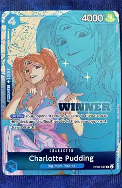 Charlotte Pudding OP06-047 One Piece WINNER Pack 2025 Volume 1 Foil Rare Promo - Image 1