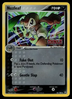 Nuzleaf 36/108 Power Keepers Reverse Holo Pokemon Card - Image 1