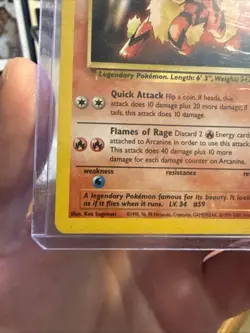 Pokemon TCG Arcanine Promo Card 6 Wizards Black Star Promos, Near Mint Condition - Image 4