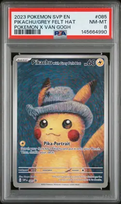 Pikachu with Grey Felt Hat 085 Sv: Scarlet & Violet Promo Cards Regular PSA 8 - Image 1