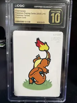 Charmander Pokemon Taruka Card 2025 JPN Picture Card CGC PRISTINE 10 See Descrip - Image 1