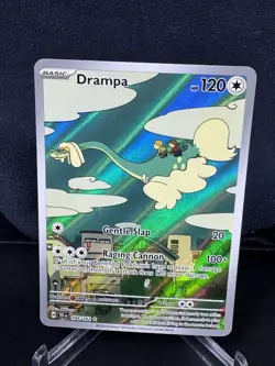 Drampa Pokemon Card 184/162 SV05: Temporal Forces Illustration Rare Holo - Image 1