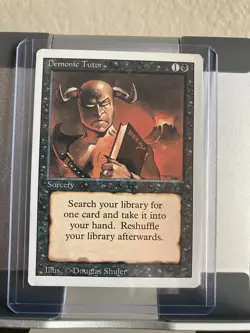 MTG Revised Edition - Demonic Tutor Card - Great Condition - Image 1