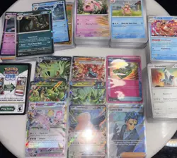 Pokemon Prismatic Evolutions Bulk 500+ cards lot NM TCG 52 Code Cards 124 Holos - Image 1