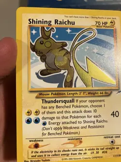 Pokemon Shining Raichu Neo Destiny Holo Card 111/105 - Image 4