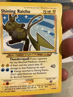 Pokemon Shining Raichu Neo Destiny Holo Card 111/105 - Image 5