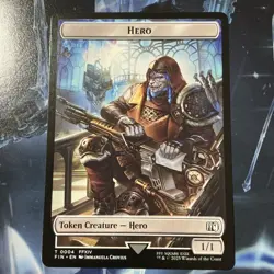 Hero (T0004) Wizard (T0015) Double-Sided Token Final Fantasy Regular MTG NP - Image 1