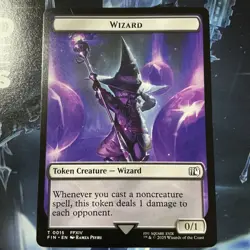 Hero (T0004) Wizard (T0015) Double-Sided Token Final Fantasy Regular MTG NP - Image 2