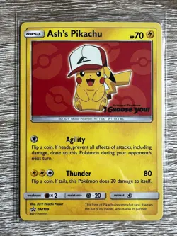 POKEMON TCG - Ash's Pikachu SM109 SM Promos - Promo - Image 1