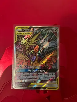 Pokemon Moltres & Zapdos & Articuno GX SM210 Promo Full Art Holo TAG TEAM HP 300 - Image 1