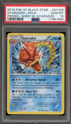 Pokemon Gyarados Shiny M. Gyarados Black Star Holo Promo XY109 PSA 10 - Image 1