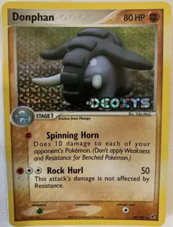 Donphan Deoxys 30/107 Reverse Holographic Pokemon Card Fermi Bubbles Grading B+ - Image 1