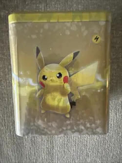 Pokemon TCG Lightning Type Stacking Tin 3 Boosters + 1 Coin Sealed Pikachu - Image 1