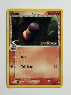 2006 Pokemon Ekans 47/101 EX Dragon Frontiers Reverse Holo Delta Species NM - Image 1
