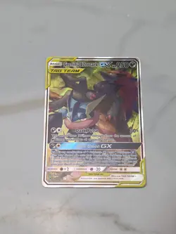 Pokemon Greninja & Zoroark GX TAG TEAM Ultra Rare Holo 201/214 250 HP - Image 1